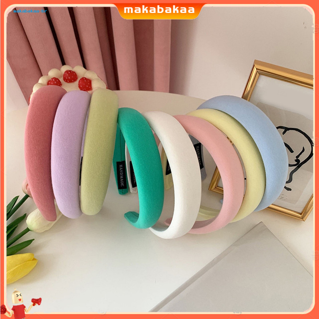 Versatile Candy Color Headband for Women – Comfortable Thick Sponge Hair Hoop Perfect Wear Makeup Accessory Soft and S