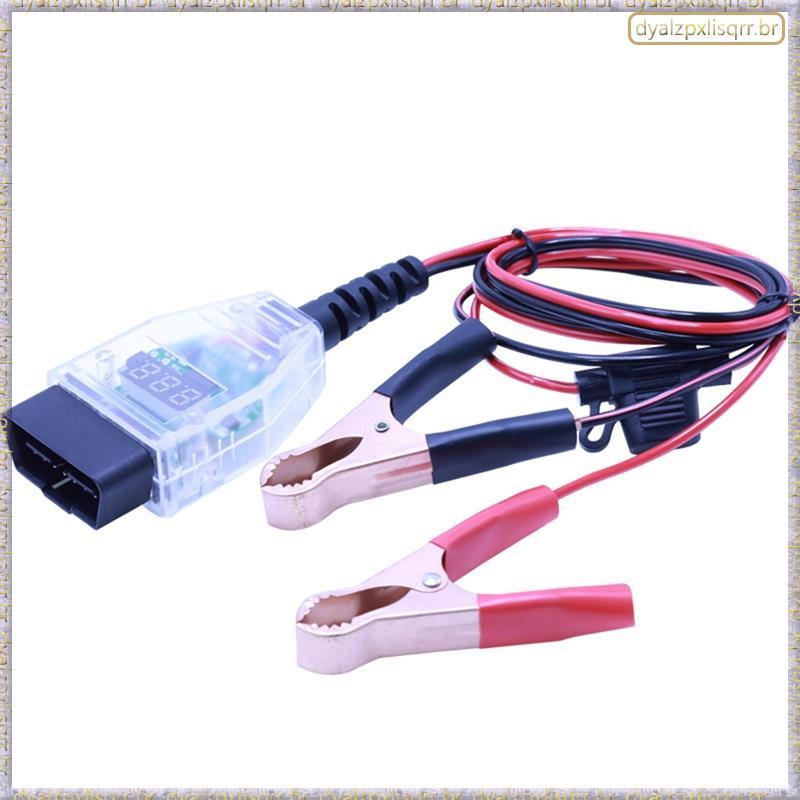 [Fsp] OBD Car ECU Memory Saver Cable 12V Display Digital Bateria Conector Cabo De Economia De Memória Com 2 Clipes Power