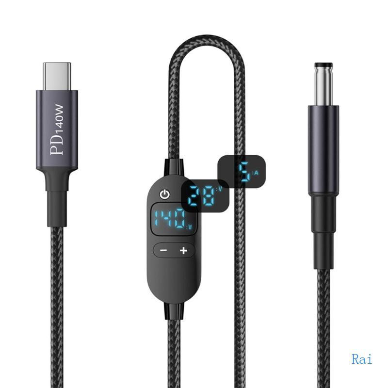 Rai Tensãos Ajustáveis DC5 5x2 1mm Para Tipo C Carregadores Display Digital Vários Dispositivos
