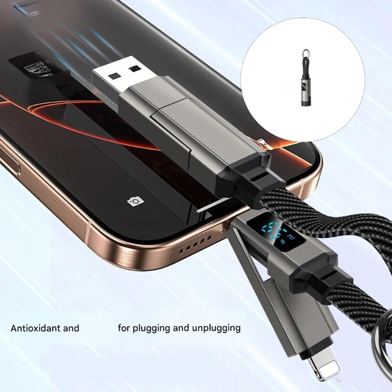 Eficiente Display Digital Chaveiro USB C Liga Zinco Para Laptop