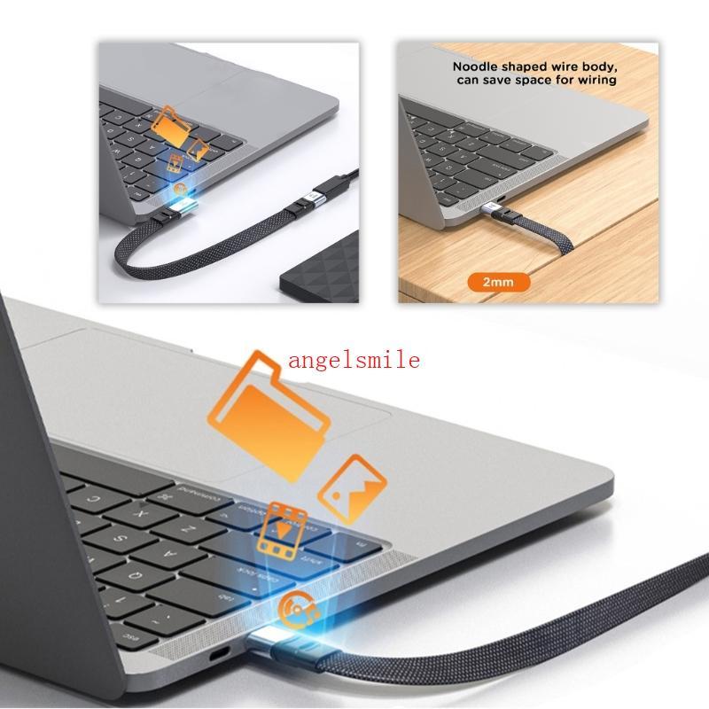 90 Ângulo USB C Tipo Carregador Fio Carga Rápida PD240W