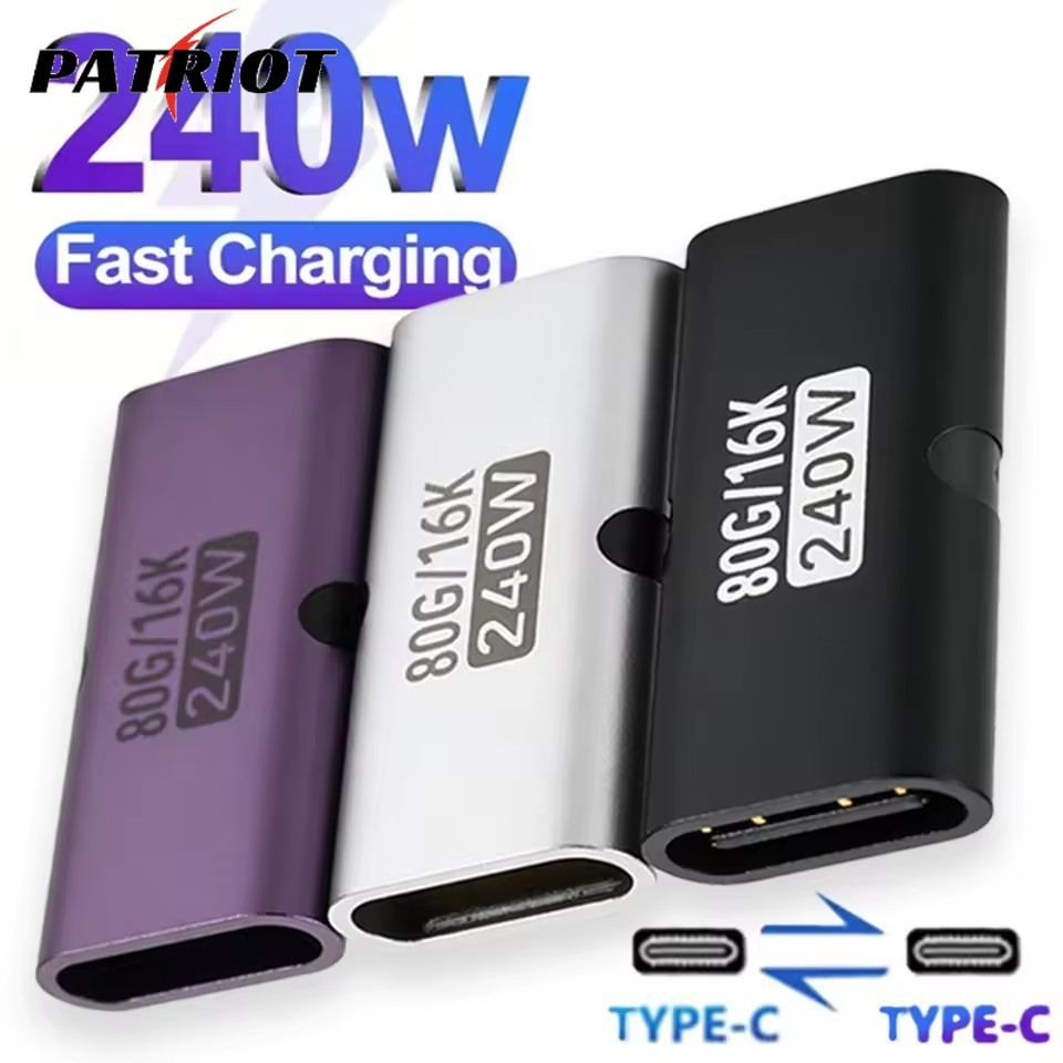 Mini Adaptador Tipo C PD240W De Carregamento Rápido Transferência De Dados De 80 Gbps , Suporte De Exibição 16K @ 60Hz P