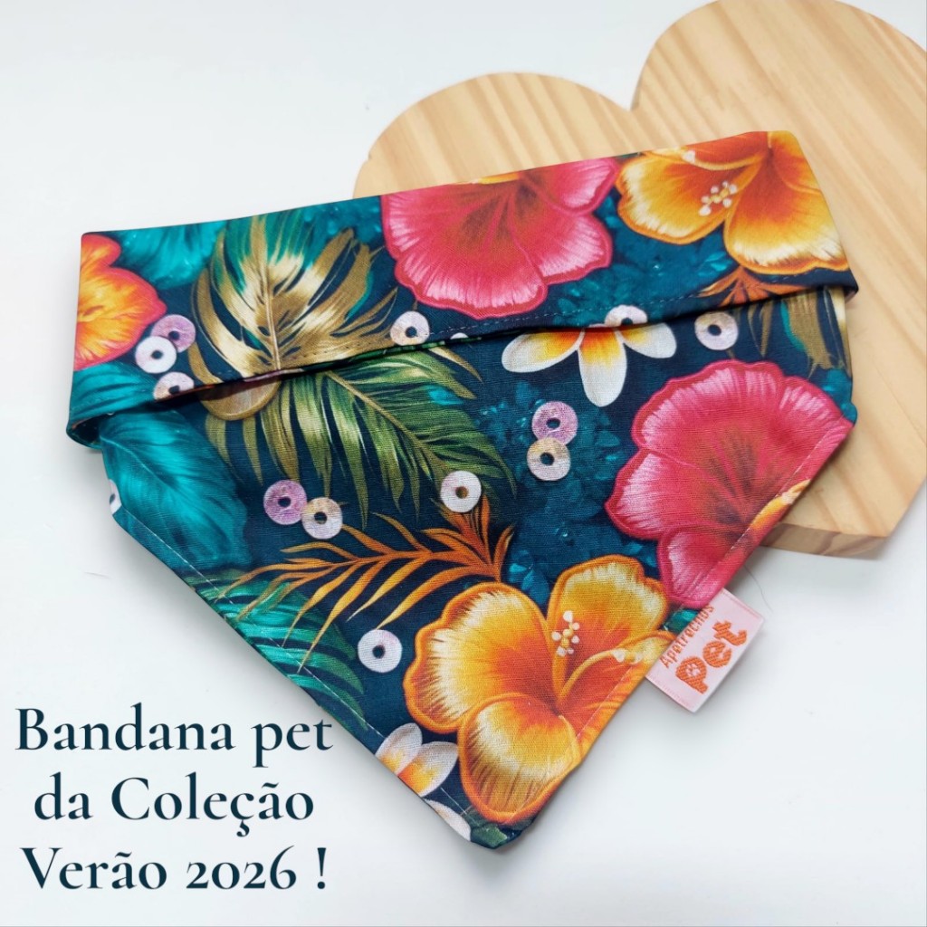 Bandana para cachorro ou gato Verão 2026 - Coleção Premium da  APETRECHOS PET