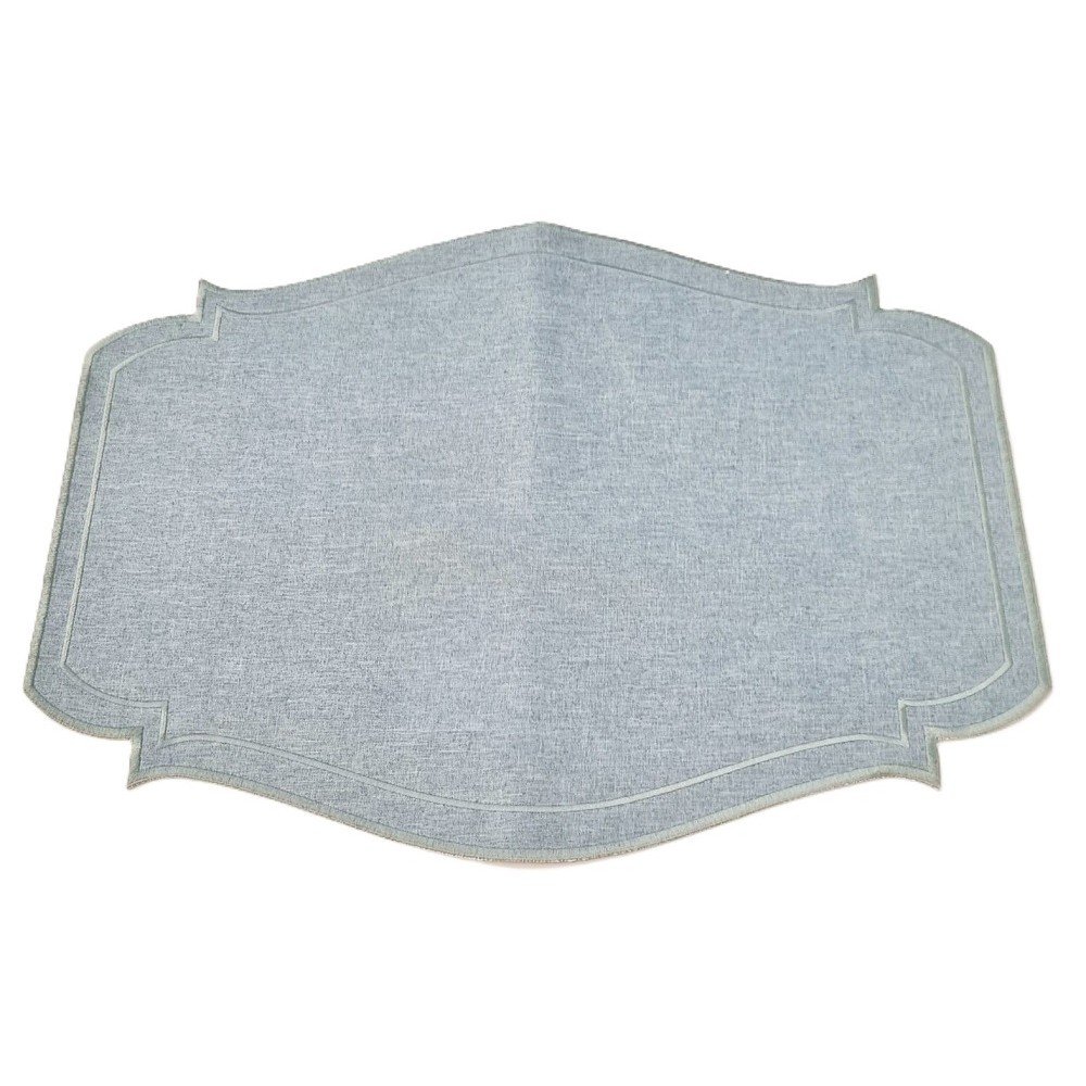 Americano Impermeavel Bela Linen Azul Esverdeado Claro Com Borda -  Unidade