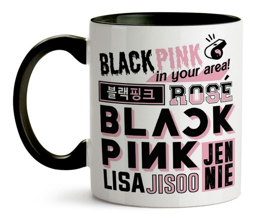 Caneca Black Pink Kpop Risé Jisoo Lisa Jen Nie Nome Cantoras
