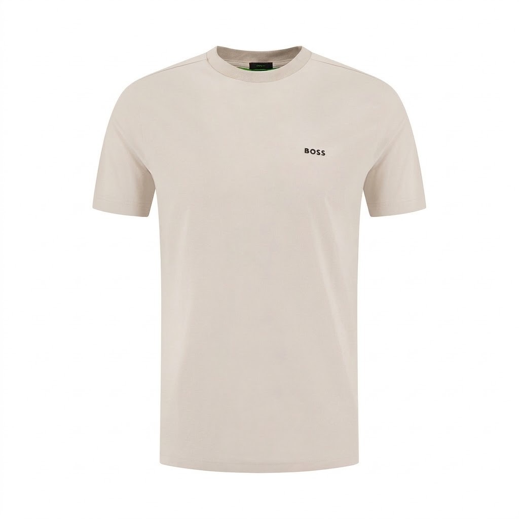 Camiseta Hugo Boss Masculina Regular Fit Stretch Tee 284 Creme