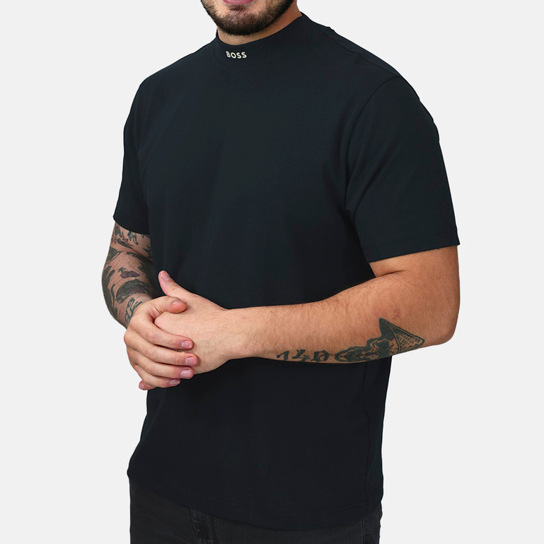 Camiseta Hugo Boss Masculina Regular Stretch Tee Collar Azul Marinho