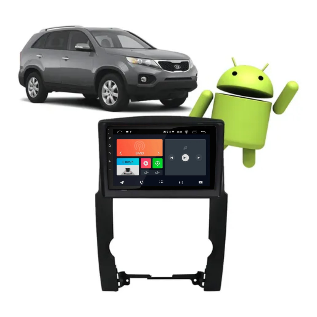 Central Multimídia Faaftech FT-MM-AND9 Kia Sorento 2009-2012 Android 2GB RAM 16GB GPS Bluetooth USB IPS 9
