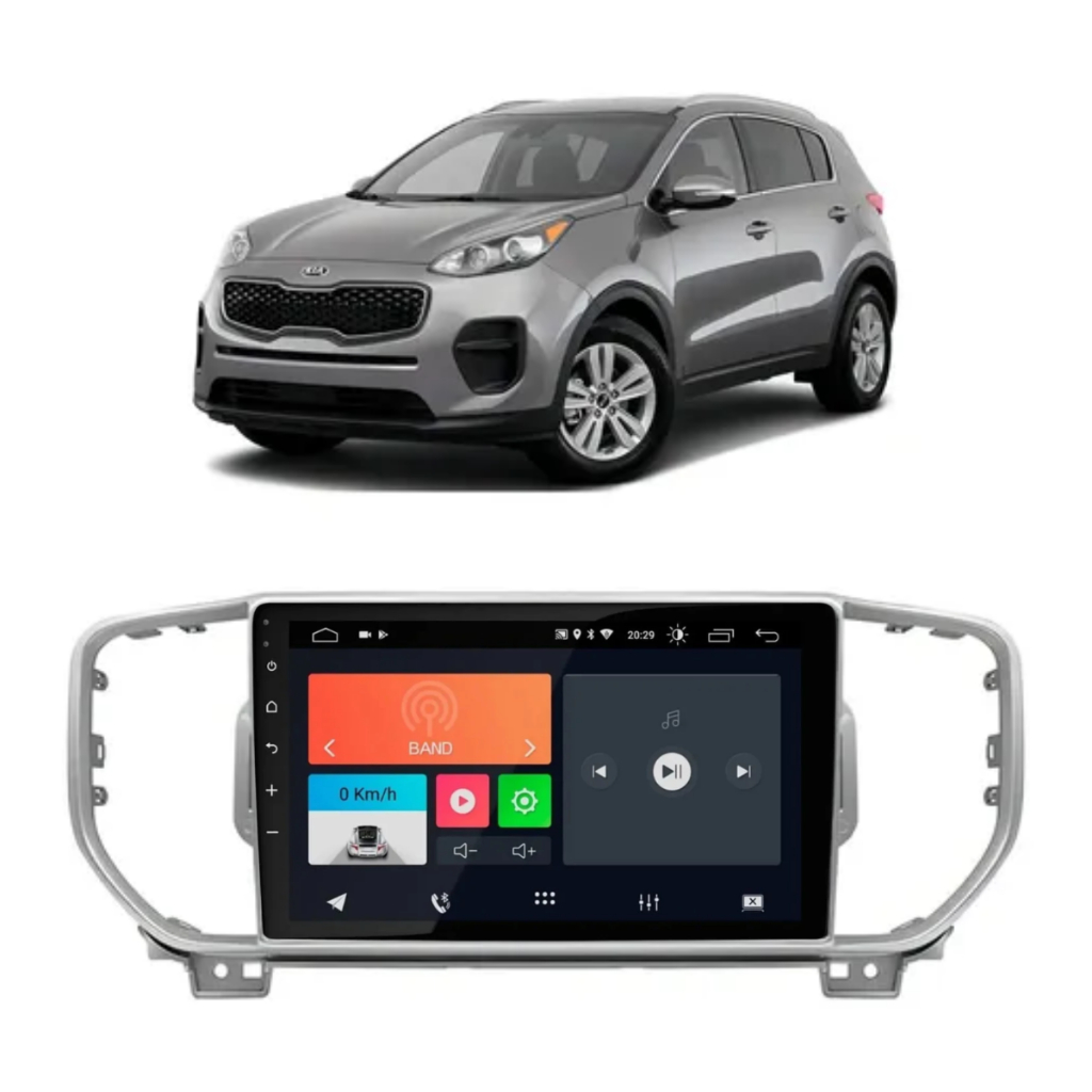 Central Multimídia Faaftech FT-MM-AND9 Kia Sportage 2019-2021 Android 2GB RAM 16GB GPS Bluetooth USB IPS 9