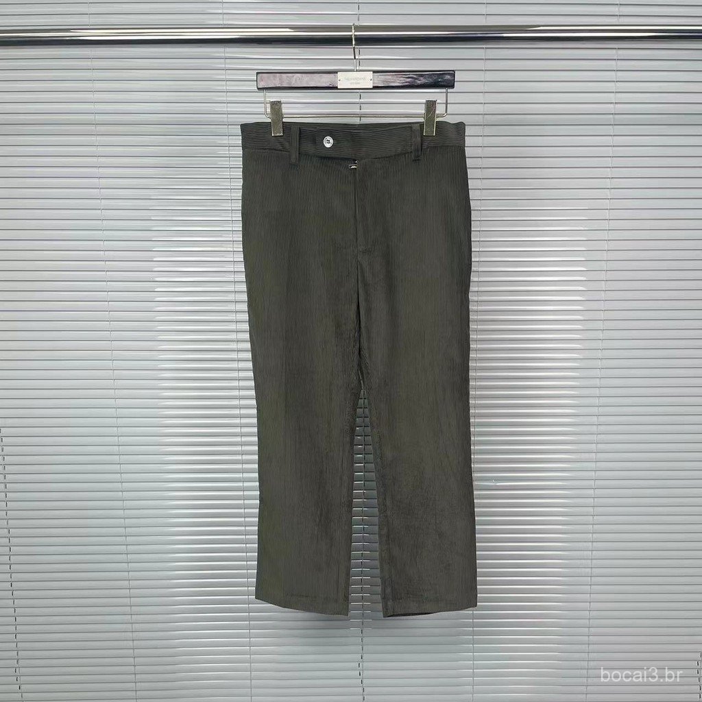 BEXN New autumn and winter corduroy cropped pants, British style retro straight pants, business casual pants
