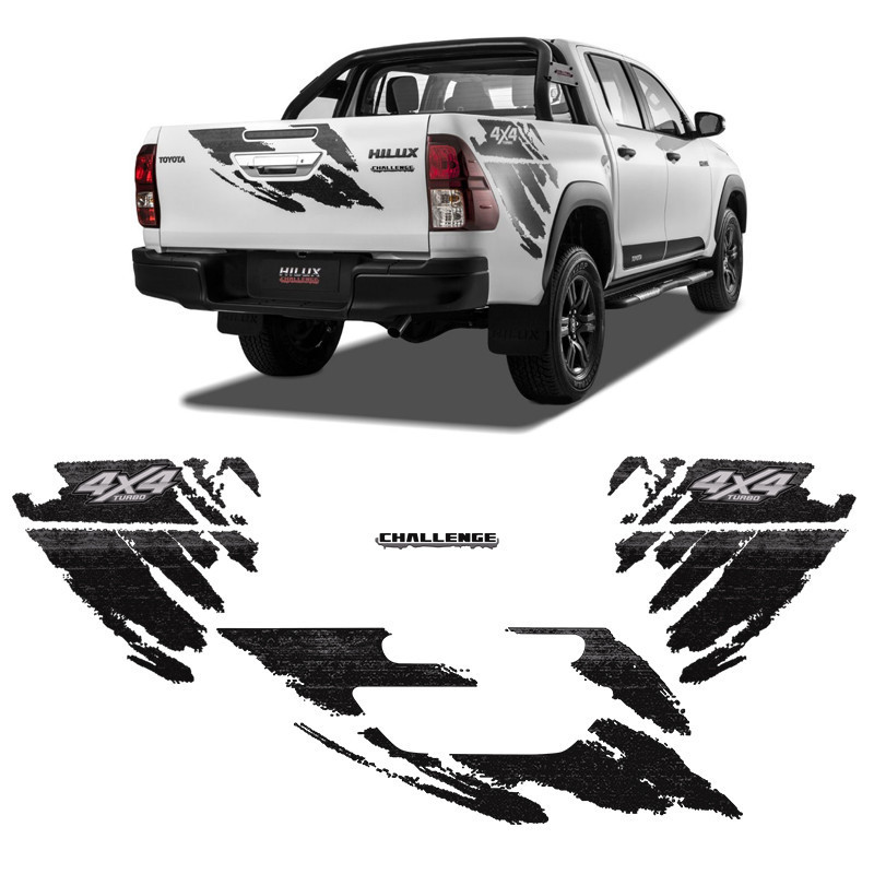 Faixas Hilux Challenge Sr 4x4 2018 Adesivo Modelo Original