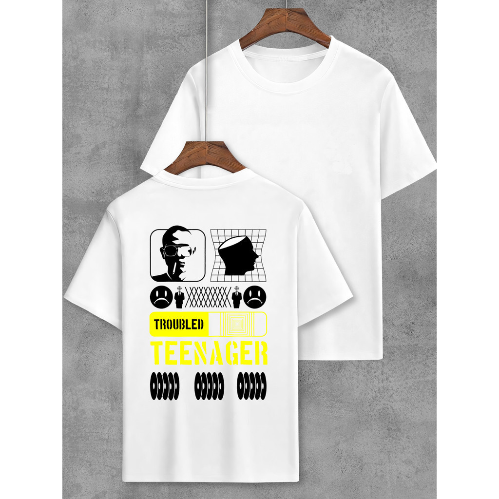 Blusa Camisa Camiseta Street Style Teenager Estampa Costas Algodão 100% Peça Casual Básica