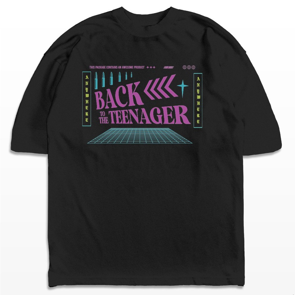 Camiseta Oversized Back to the Teenager Streetwear Harajuku Aesthetic Camisa Unissex