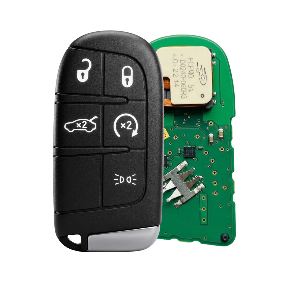 Chave Presença Completa 433MHz Chip Transponder 4A Fiat Abarth Pulse 2023 a 2025 5 Botões