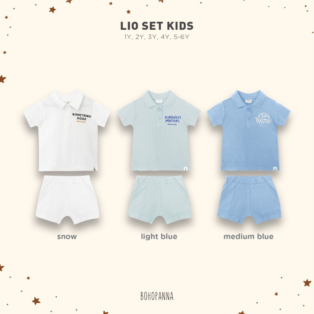 Conjunto Bohopanna Lio Infantil – De Listras Curtas Roupas Para Meninos De 1 A 6 Anos