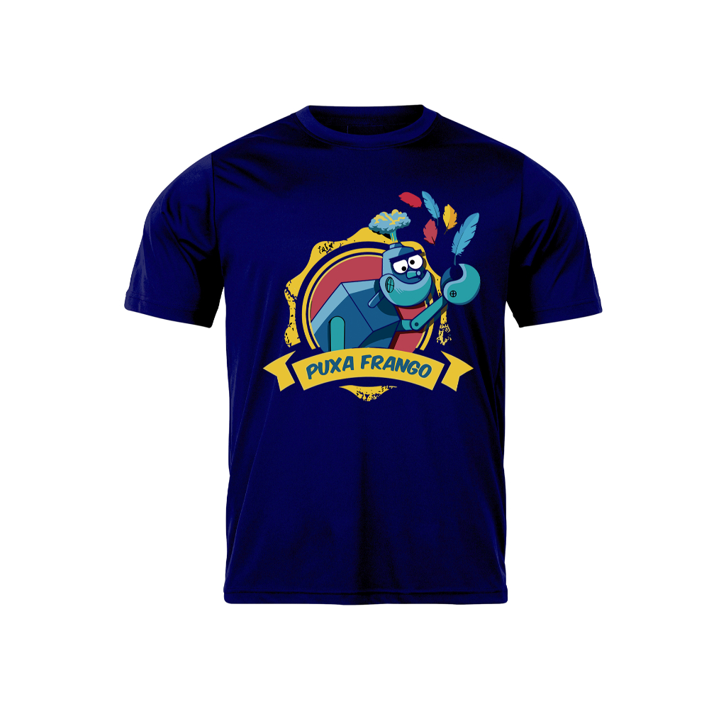 Camiseta masculina Frank puxa pena/ puxa frango pica pau robo vilão style cartoon
