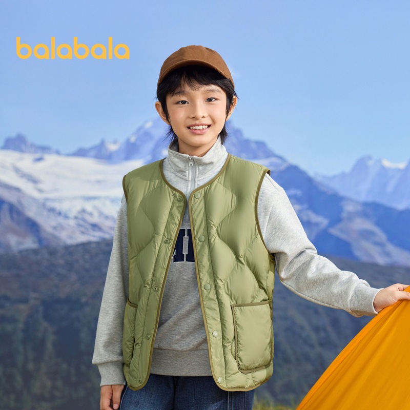 Balabala Kids'down Vest 2024 Novo Outono Inverno Leve Colete Casual Para Meninos E Meninas