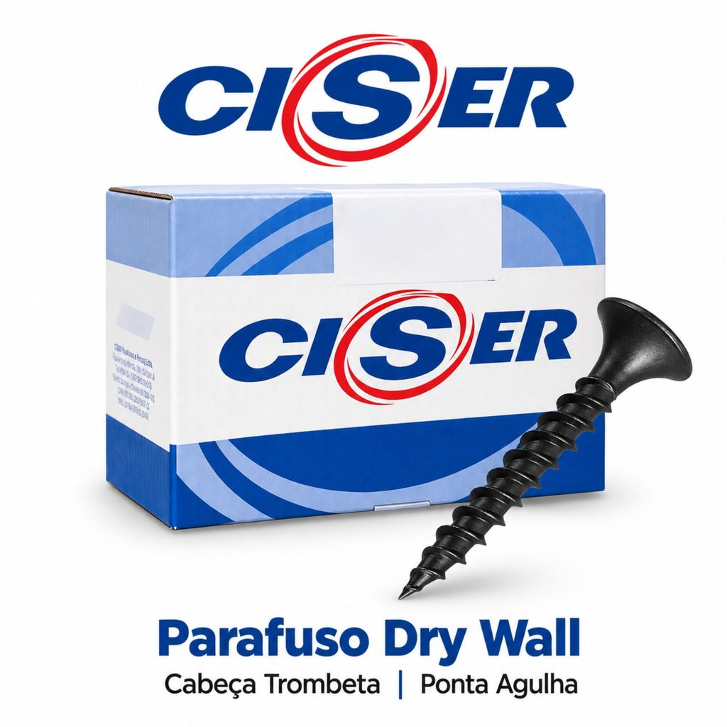 Parafuso Dry Wall Cabeça Trombeta Ponta Agulha 3,5 X 45 Fosfatizado Ciser