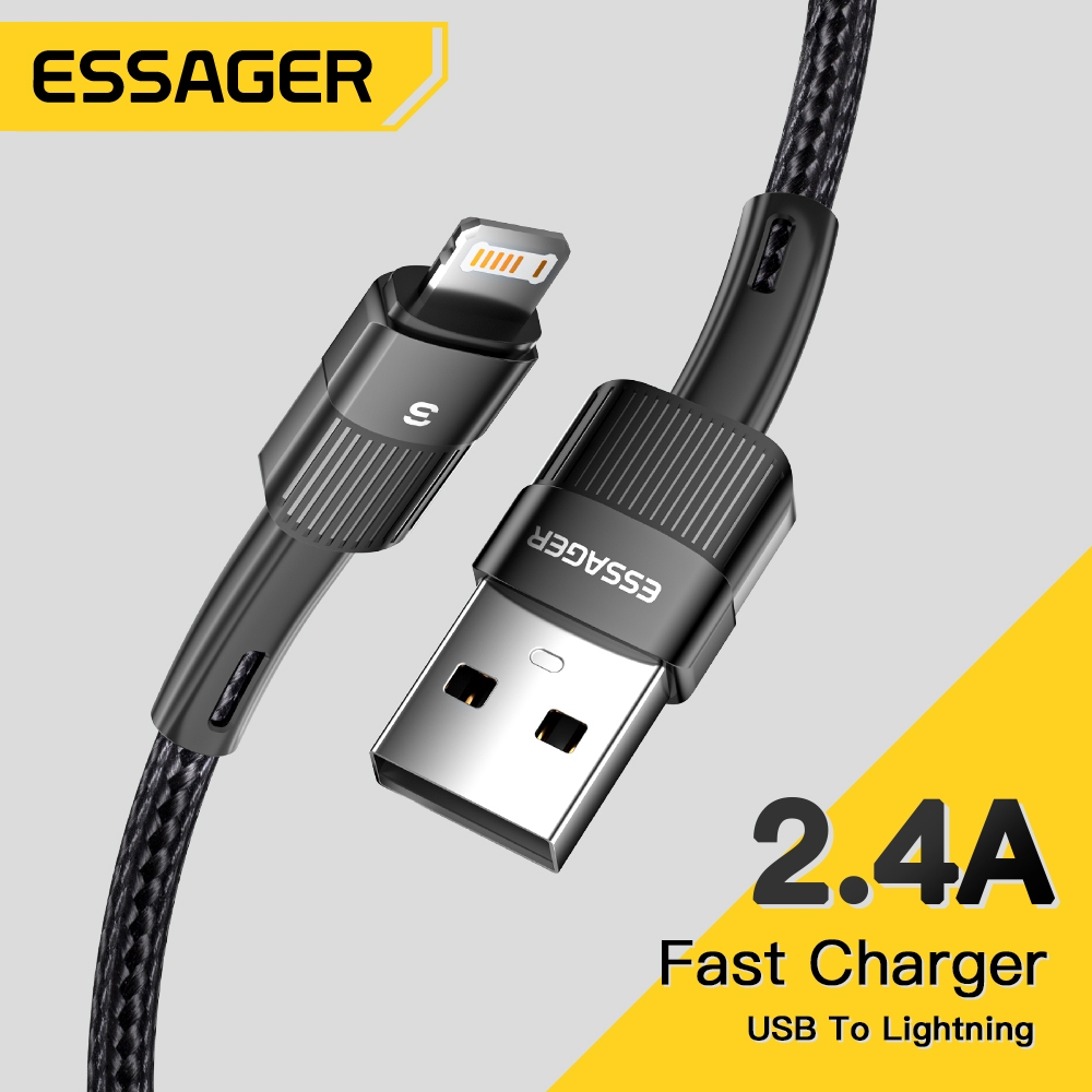 Cabo USB-A x Lightning 2.4A Fast Charging 1m Essager