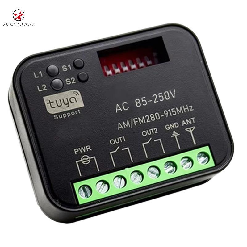 Para Tuya Wifi Módulo De Interruptor Inteligente 2CH 433MHz 868MHz Porta Da Garagem/Portão Controle Remoto Receptor Abri