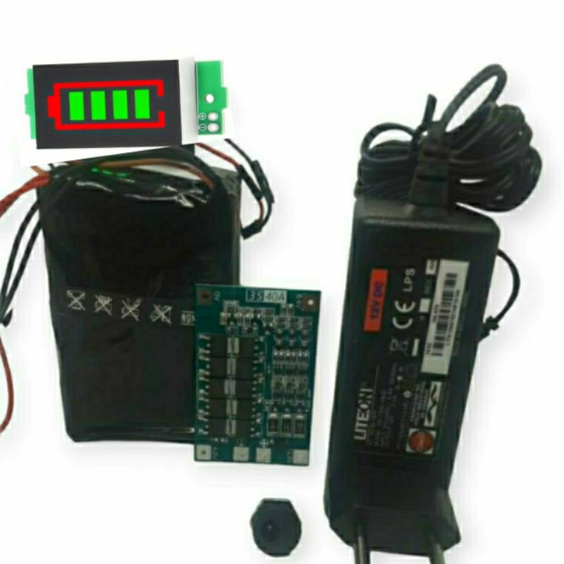 Kit pack bate 12 v BMS + Medidor +Carregador som bob TS BRAVOX mp3 OFERTA