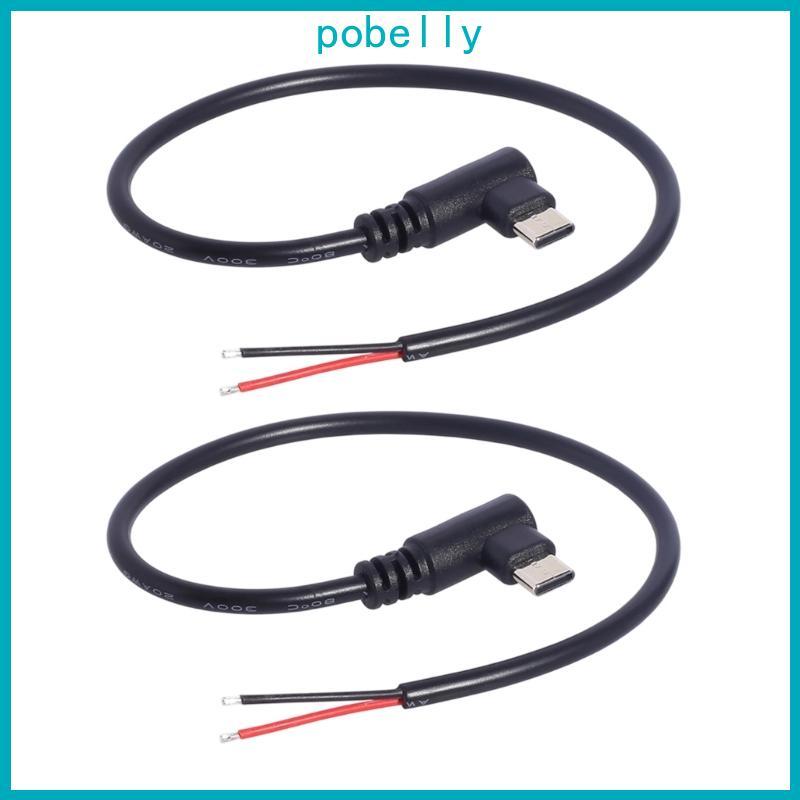 Carregamento Pob Wire USB C Extremidade 90 Graus Para Dispositivos 5V