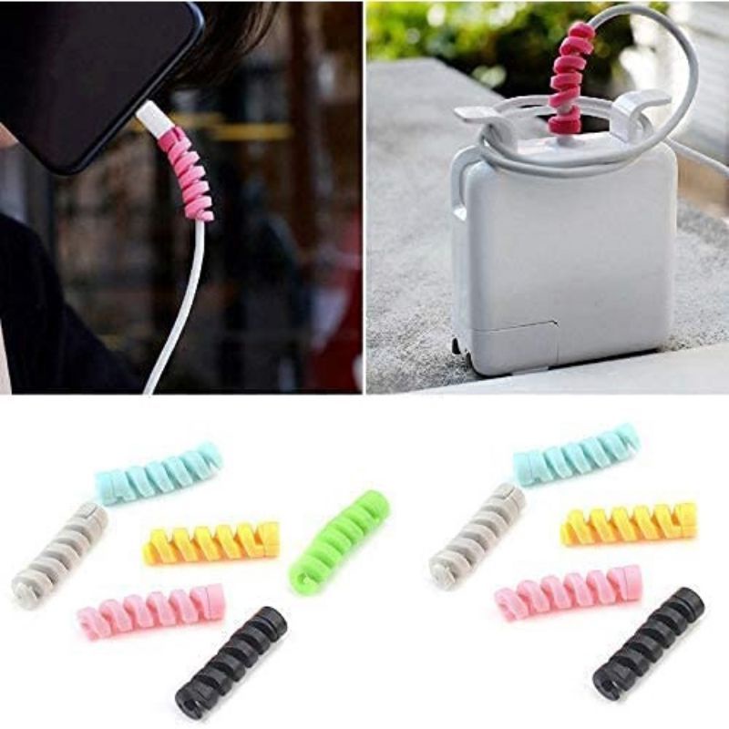 Protetor de cabo celular fone de ouvido fio USB iPhone xiaomi 05 peças