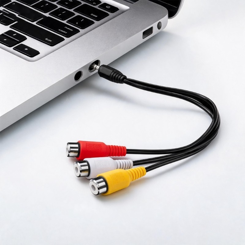 WOOW Wire Home Entertainment AV Cabo 3 5Mm Macho Para 3RCA Fêmea Música Vídeo Fio