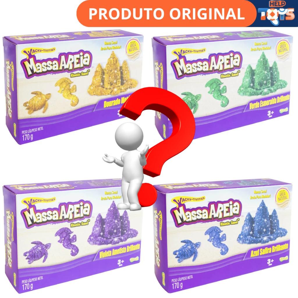 Massinha Massa Areia 170g Brilhante Sunny Brinquedo Criativo Infantil