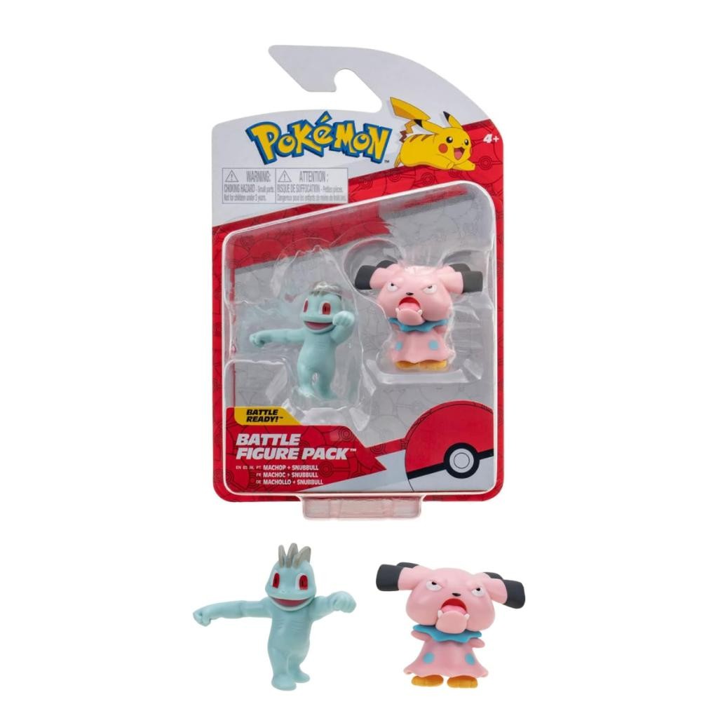 Pokémon Figuras De Batalha Machop E Snubbull - Sunny 2778