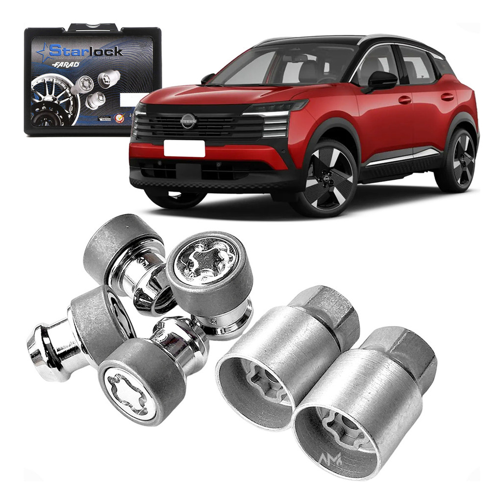 Antifurto De Roda P/ Nissan Kicks Play Active + Chave Extra