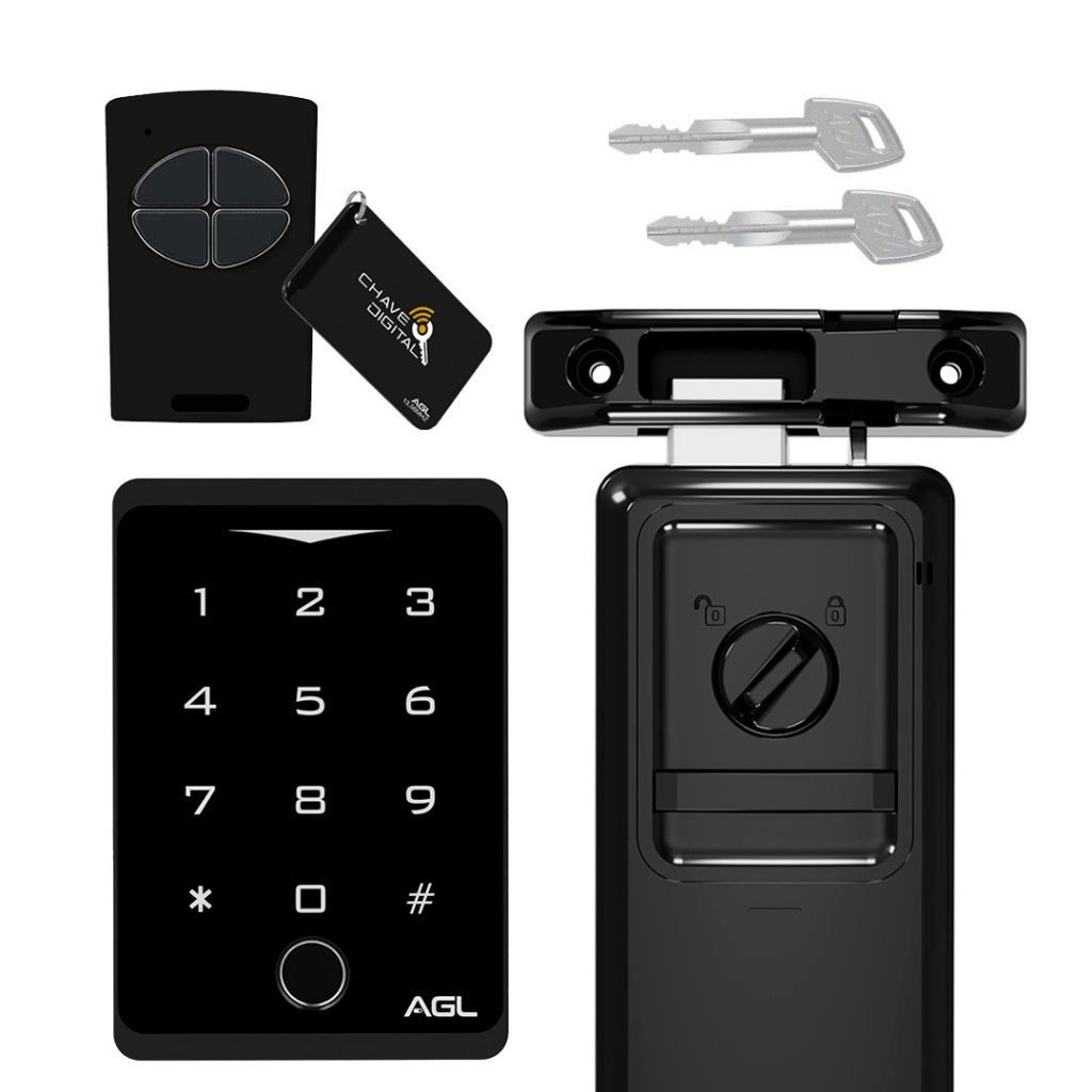 Fechadura smart X3 sem fio abertura bio e chave tetra AGL