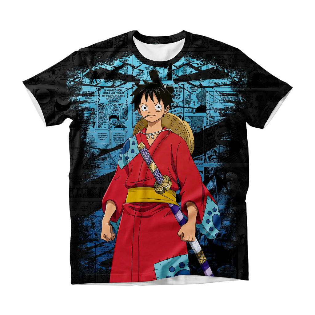Camiseta One Piece Luffy 1 Anime Dry Fit Masculina Feminina Infantil Plus Size Unissex