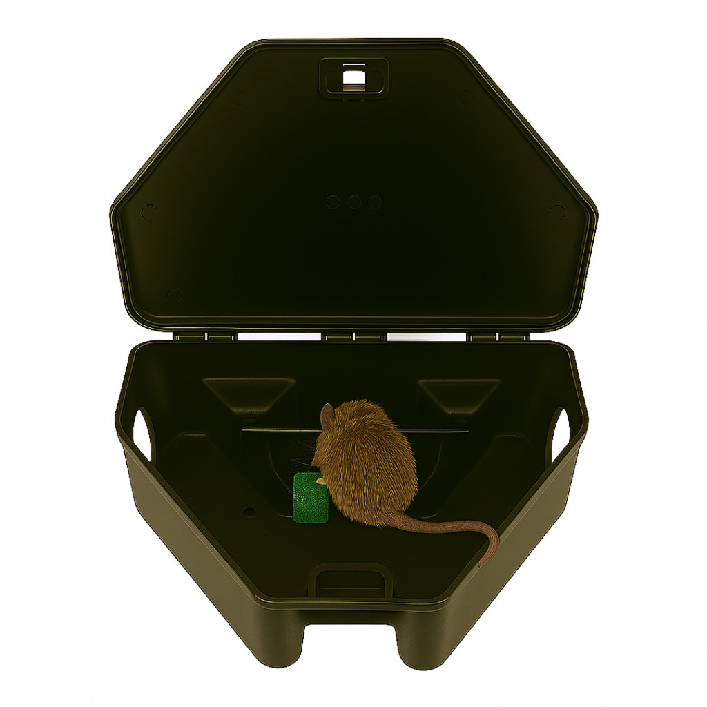 Porta Isca Com Chave Segurança Para Crianças e Pets 1pç
