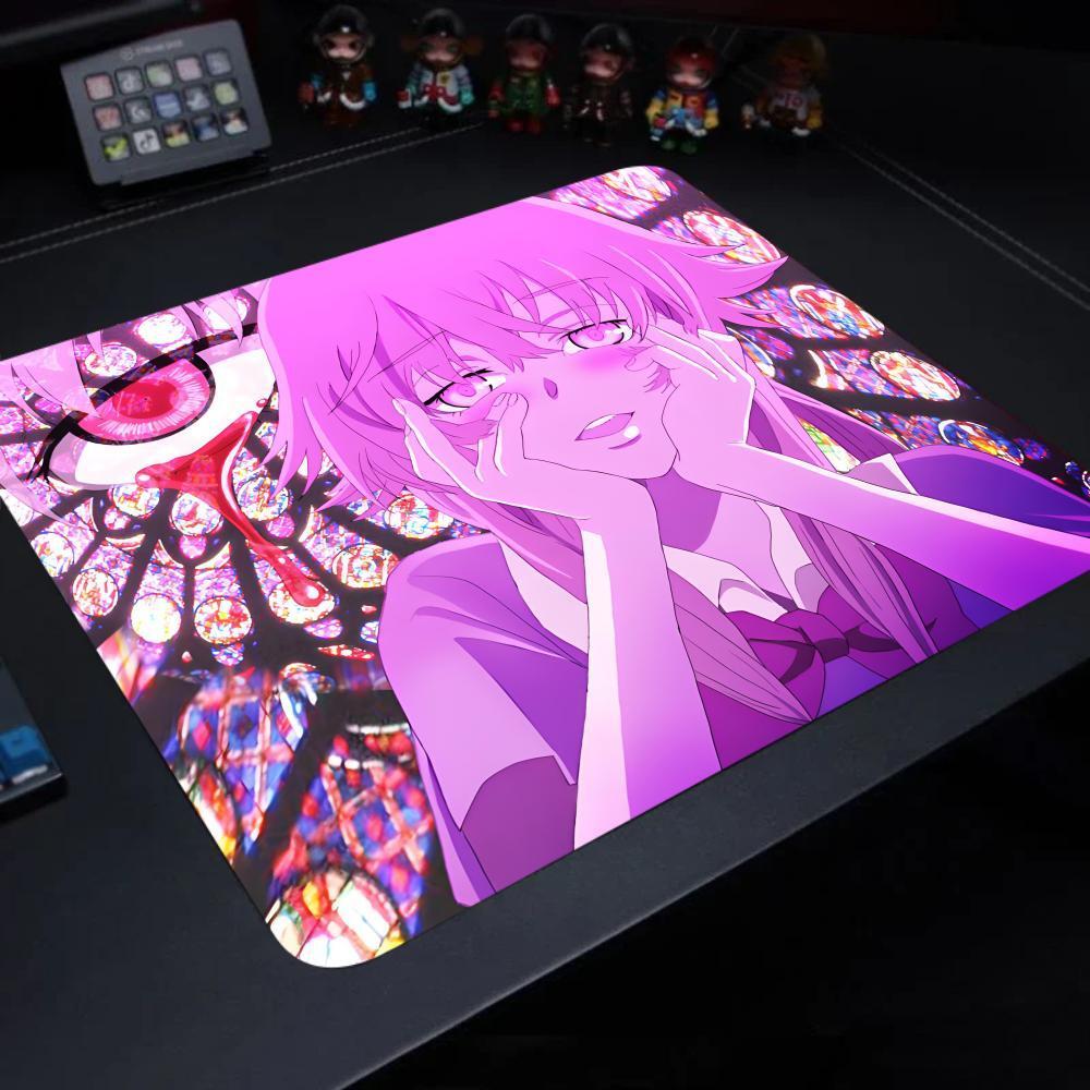 HYBXAXC Gasai Yuno Deskmat XS Gaming Mouse Pad Gamer Pequeno Kawaii Acessórios De Mesa Mousepad Tapetes Anime Mause Pc A