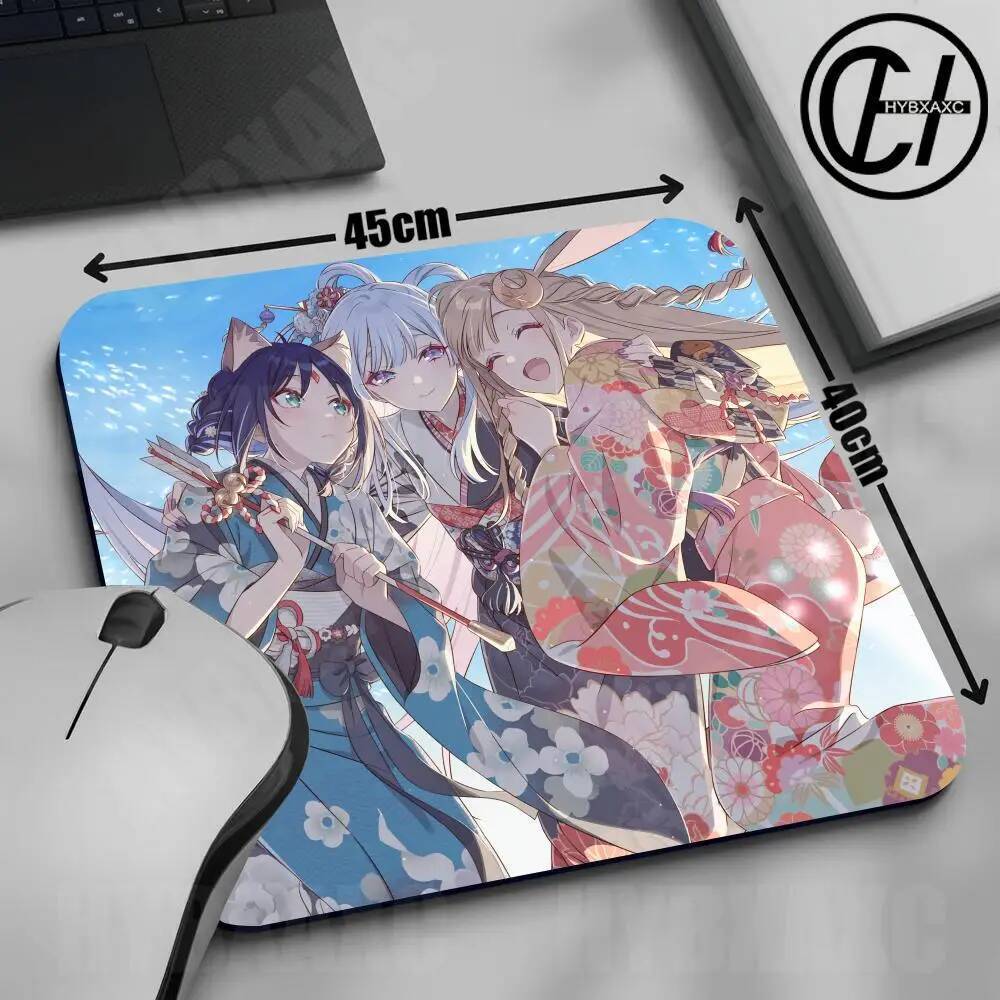 HYBXAXC 50x50 Anime Cósmico Princesa Kaguya Mouse Pad Pequeno Computador Mousepad Escritório XS Pc Gamer Teclado De Borr