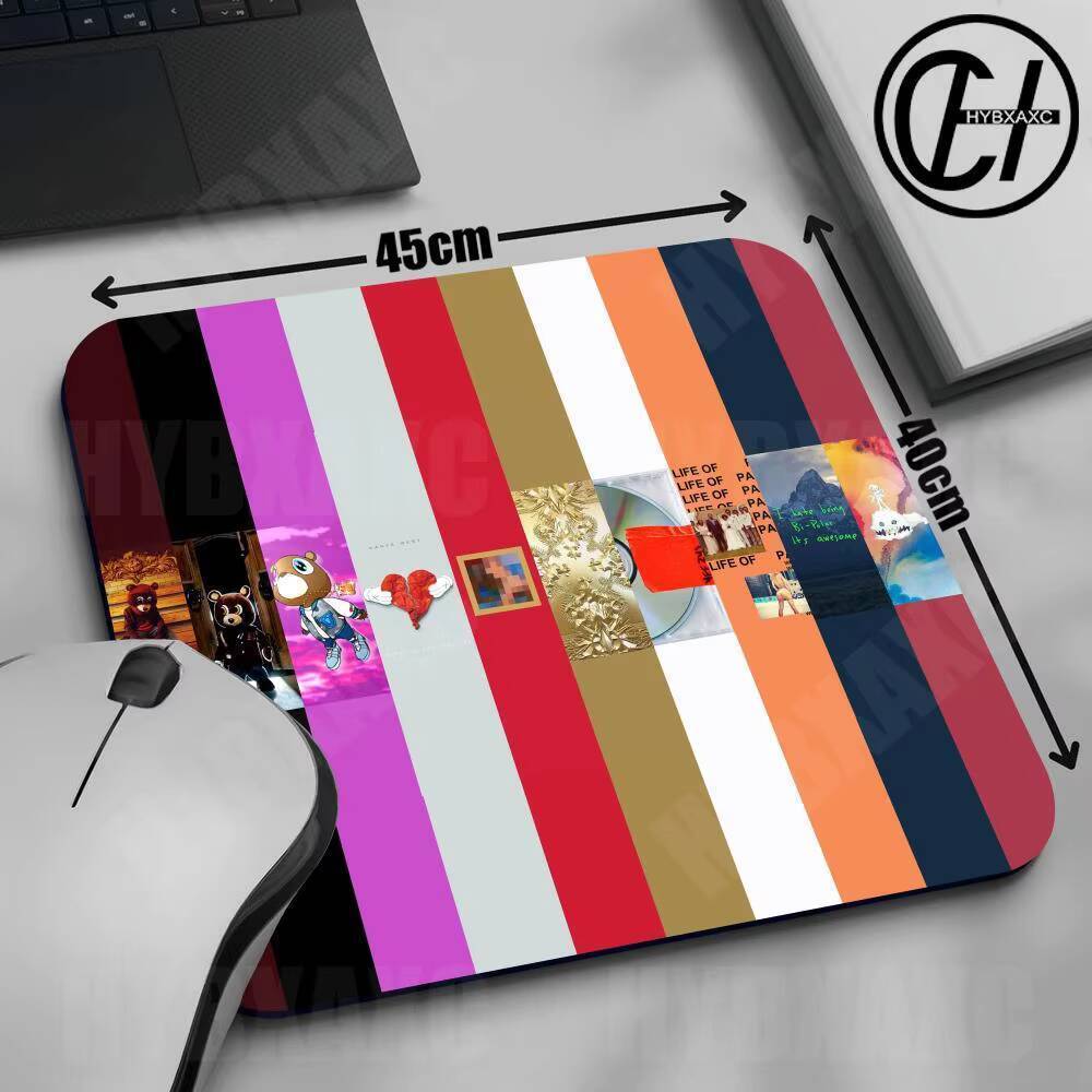 Cantor K-Kanye W-West Mouse Pad HYBXAXC Tapete De Mesa Antiderrapante Acessórios Para Laptop Teclado De Escritório De Bo