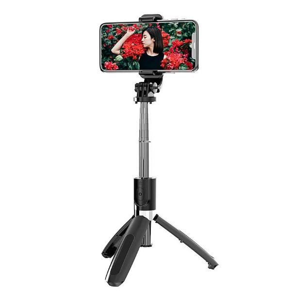 Bastão de selfie L02 sem fio BT 4.0 monopé dobrável tripé para câmera Gopro Smartphones