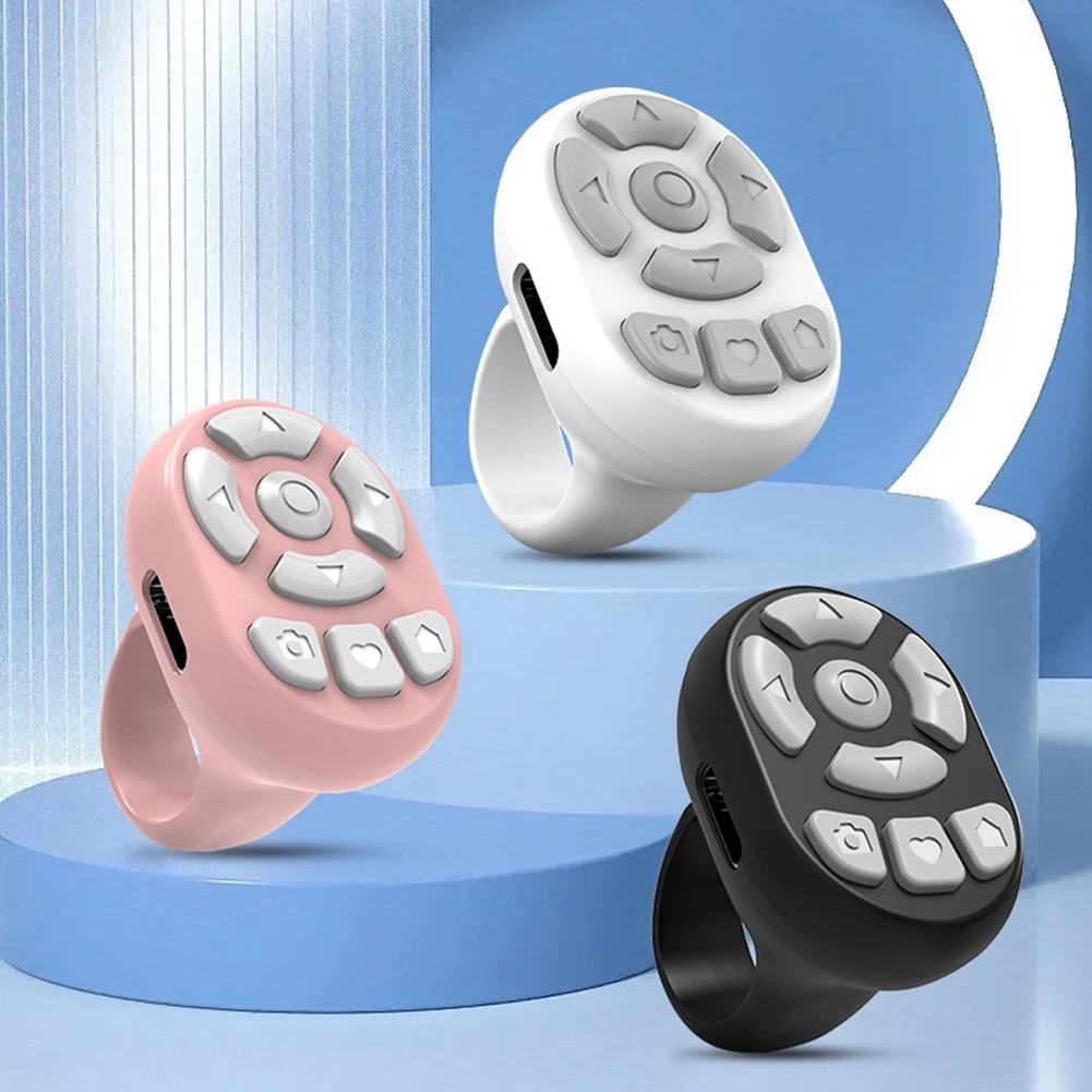 Bluetooth Obturador Remoto Mini Câmera Sem Fio Anel Controlador Página Turner Botão Selfie Para Smartphone Tablet