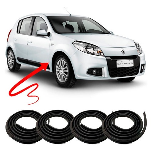 Kit Borrachas Vedação 4 Portas Sandero Symbol Duster Logan