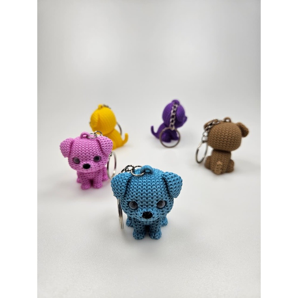 CHAVEIRO CACHORRINHO COLORIDO IMPRESSO EM 3D