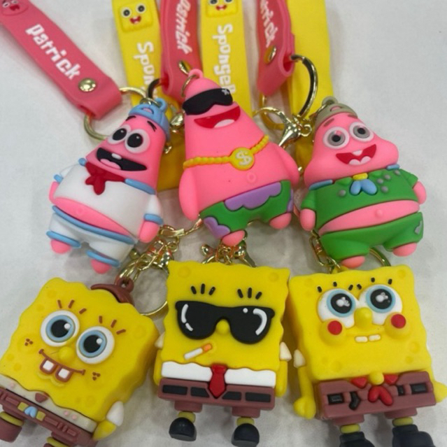 Chaveiro Bob Esponja Calça Quadrada e Patrick Star – Diversão em Cada Chave