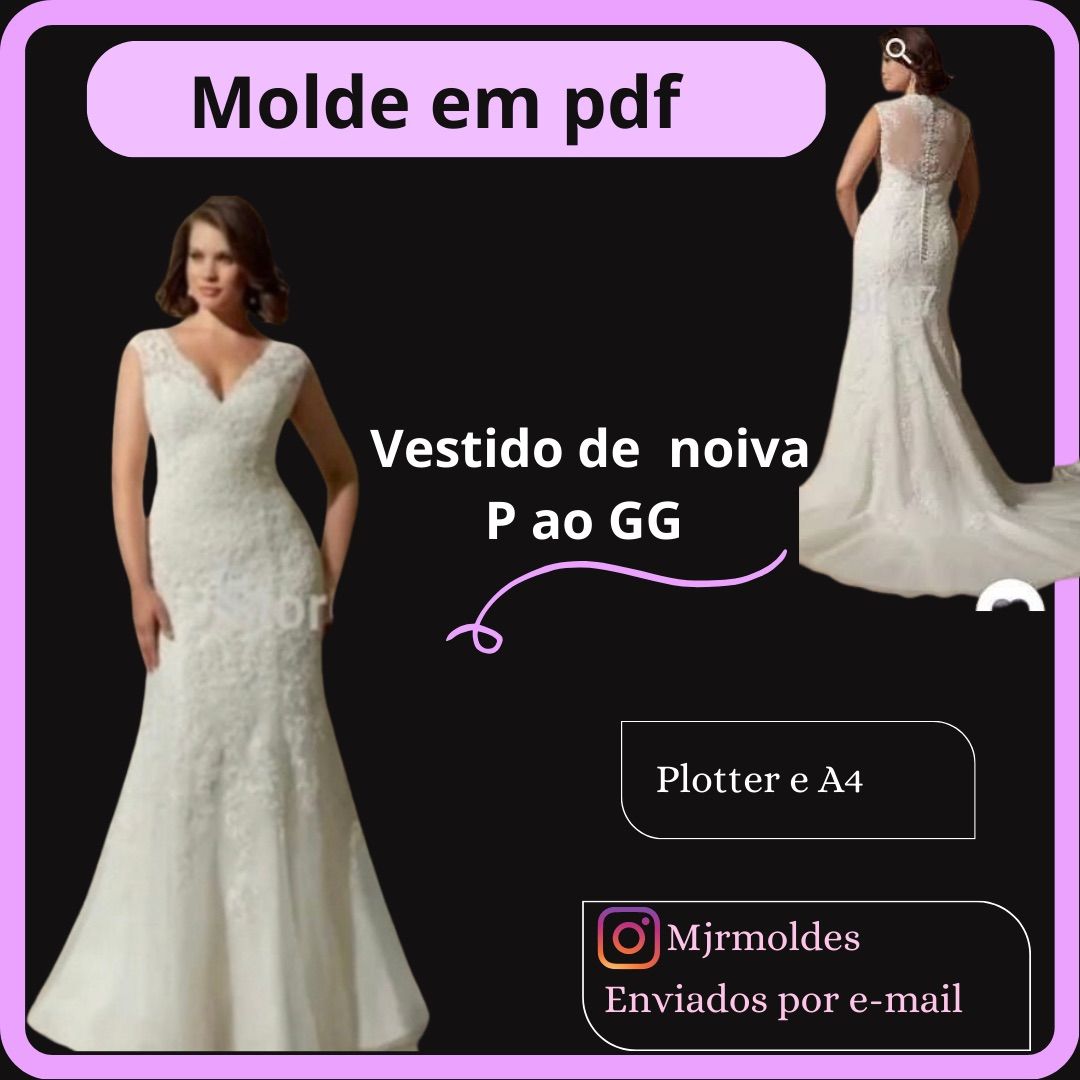 Molde vestido de noiva