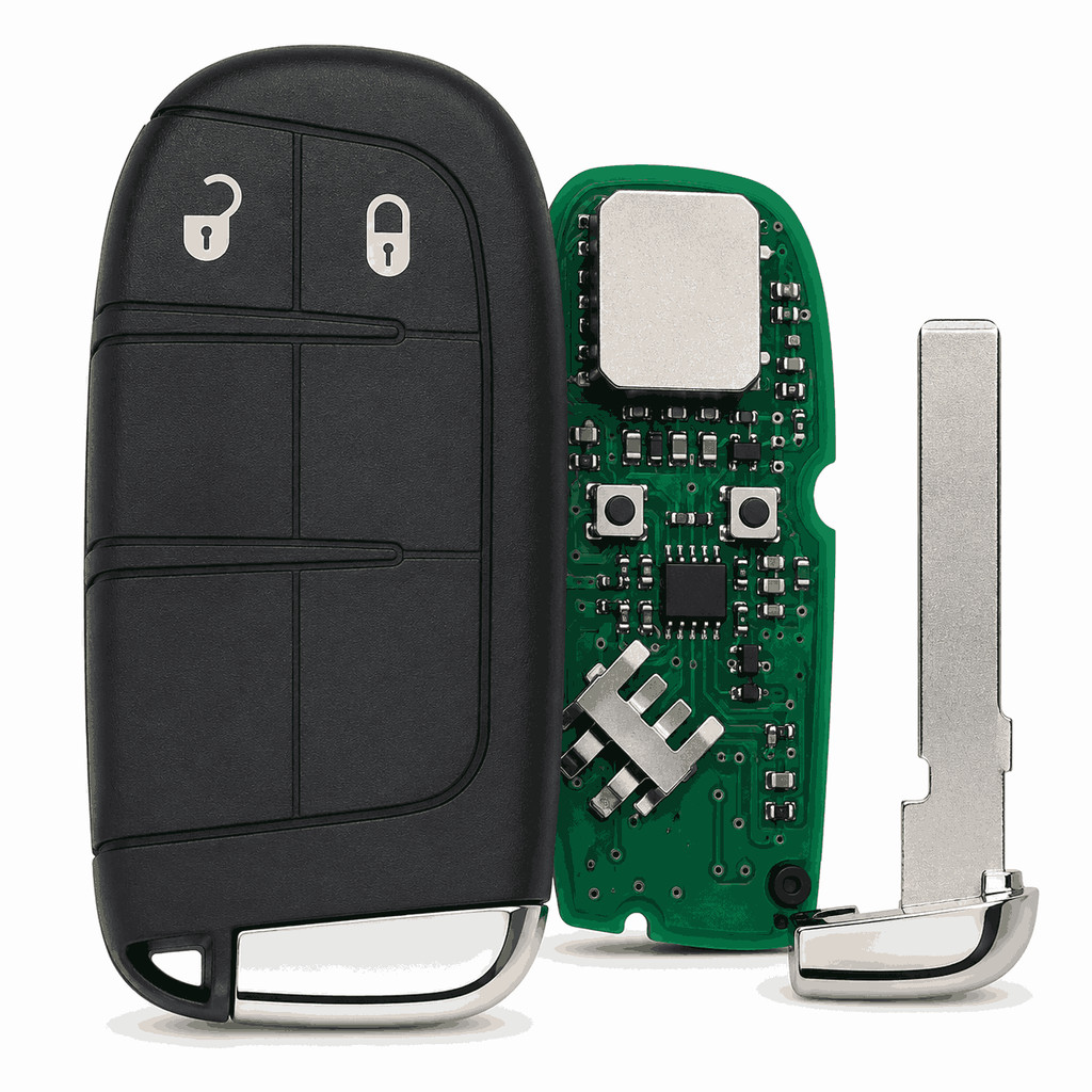 Chave Presença Jeep Renegade 2 Botões 433MHz Chip 4A Completa