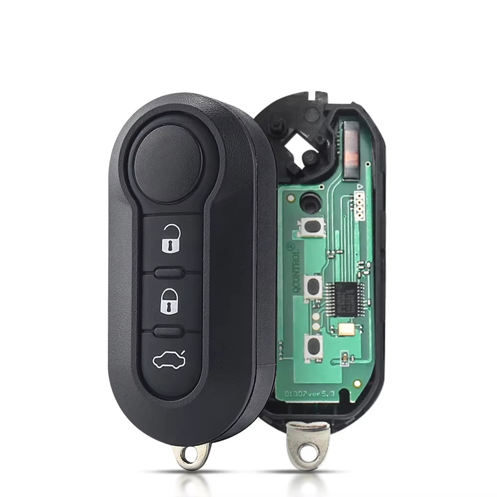 Chave Canivete Completa 433MHz Chip 4A Fiat Mobi 3 Botões
