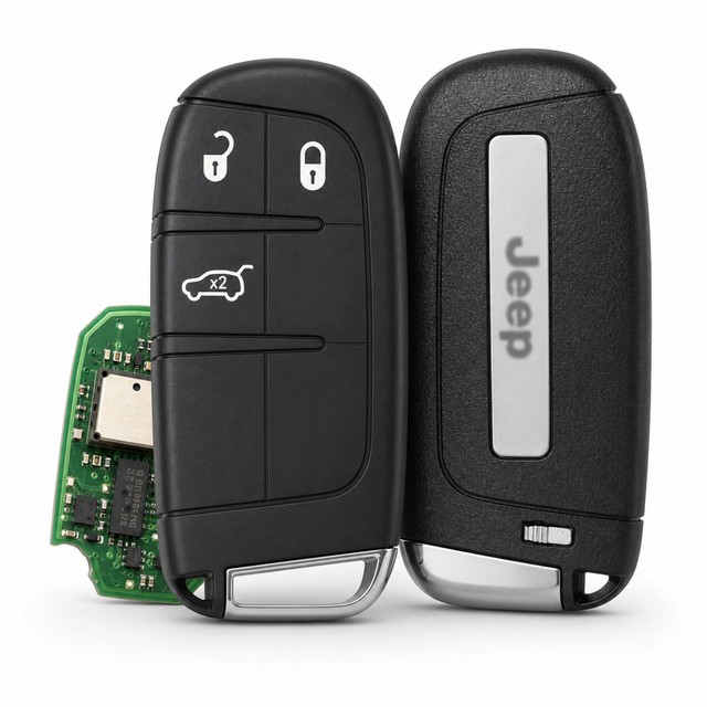 Chave Presença Jeep Compass Commander Chip 4A 433MHz 3 Botões Completa