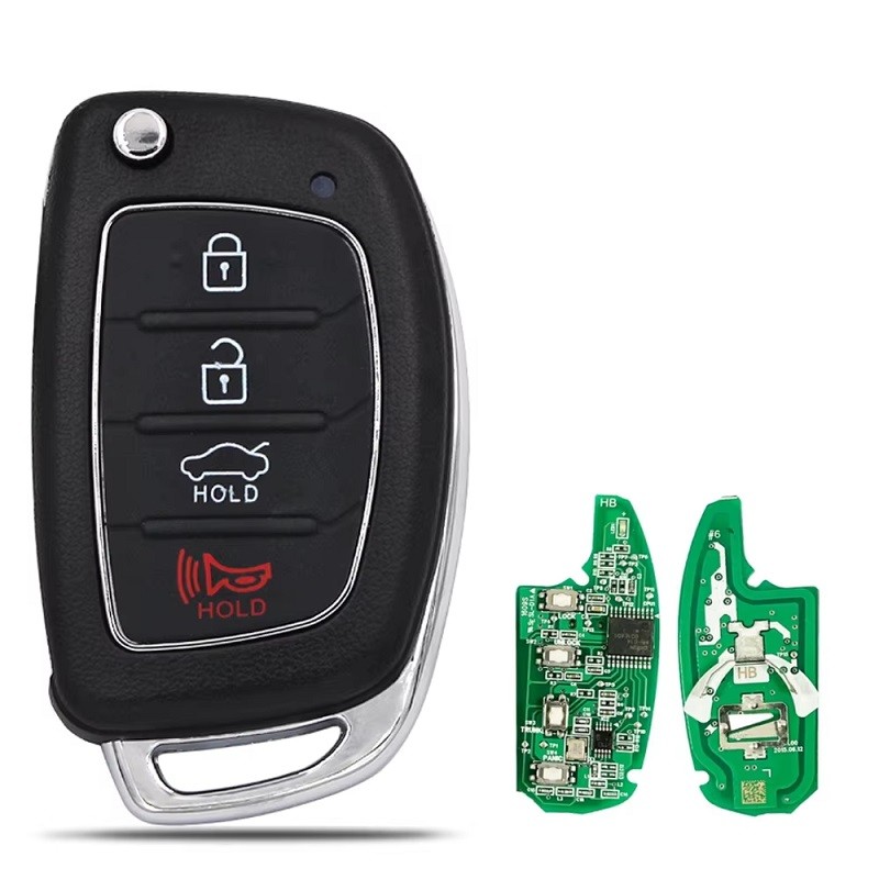 Chave Canivete Completa com Chip 4A 433MHz para Hyundai HB20