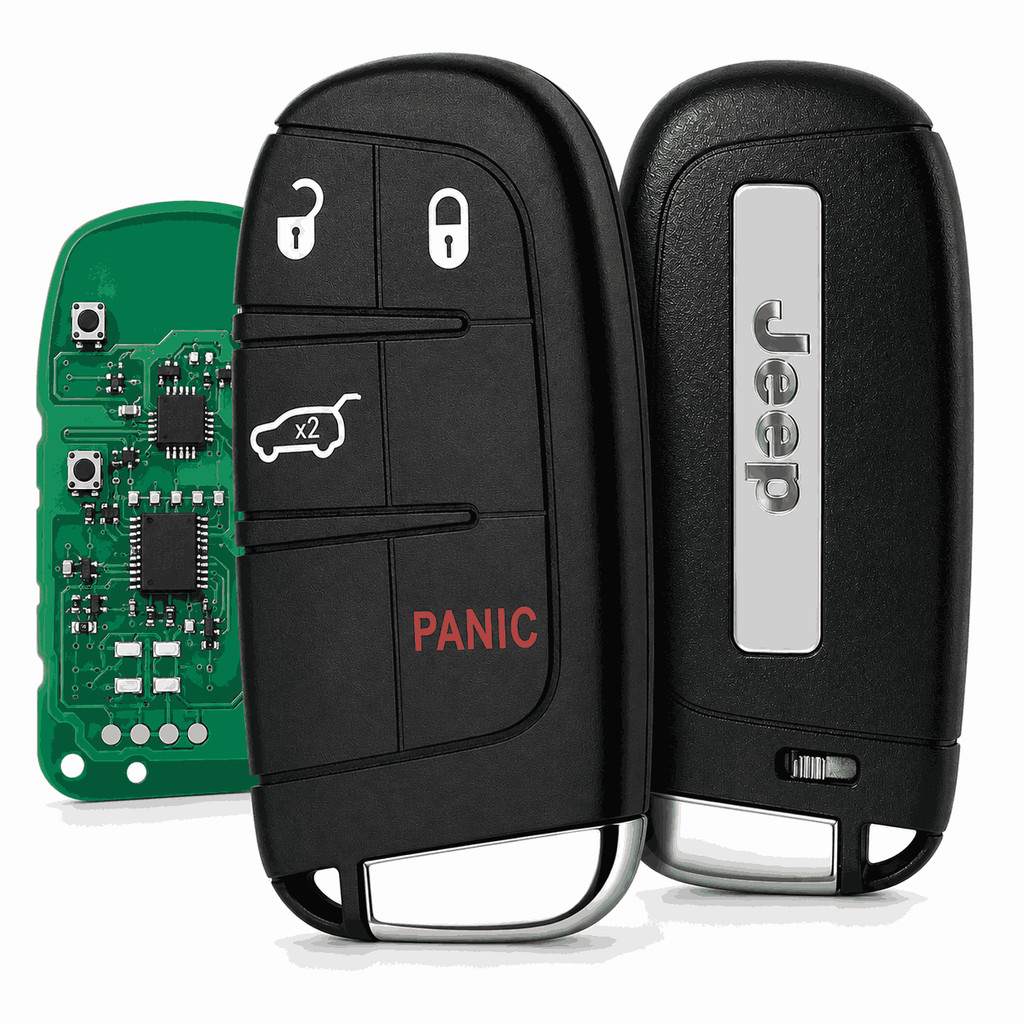 Chave Presença Jeep Compass 3+1 4 Botões 433MHz Chip 4A Completa