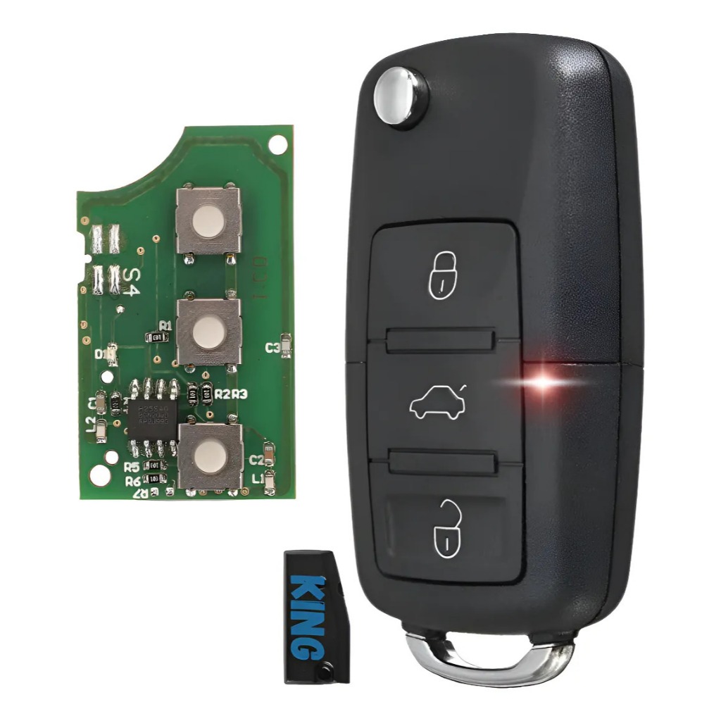 Chave Canivete VW Gol G2 G3 G4 3 Botões 433MHz C/ Chip