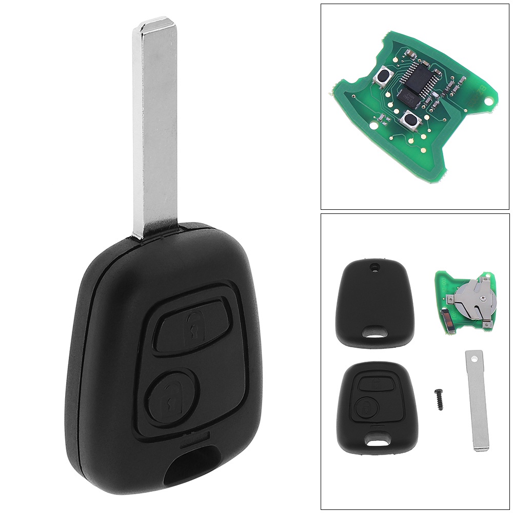 433MHz Chave Remota Fob + ID46 Chip Para Citroen C1 C2 C3 C4 Xsara Picasso 2000-2009